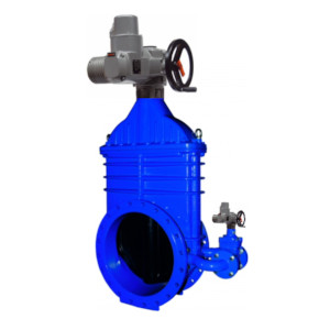 Задвижки для питьевого водоснабжения Jafar с обрезиненным клином с электроприводом и байпасом PN25 тип 2902/2911