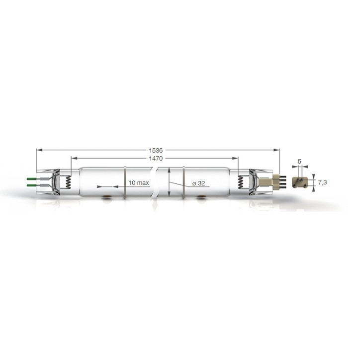 Кварцевая амальгамная ультрафиолетовая лампа HERAEUS NNI 600/147 XL (P-32600H)