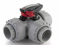 Трехходовой шаровый кран ХПВХ CORZAN d 16-63 мм DN10-50 TKDIC