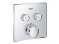 Внешняя часть термостатического смесителя на 2 выхода GROHE Grohtherm SmartControl, хром (29124000)