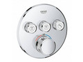 Внешняя часть термостатического смесителя на 3 выходаGROHE Grohtherm SmartControl, хром (29121000)