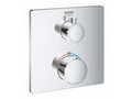 Термостатический смеситель для душа GROHE Grohtherm с переключателем на 2 положения верхний-ручной душ, внешняя часть, квадратная розетка, хром (24079000)