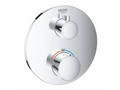 Термостатический смеситель для душа GROHE Grohtherm с переключателем на 2 положения, внешняя часть, круглая розетка, хром (24076000)
