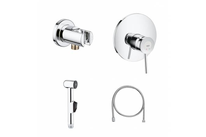 Набор для гигиенического душа GROHE BauClassic со смесителем, хром (124434)