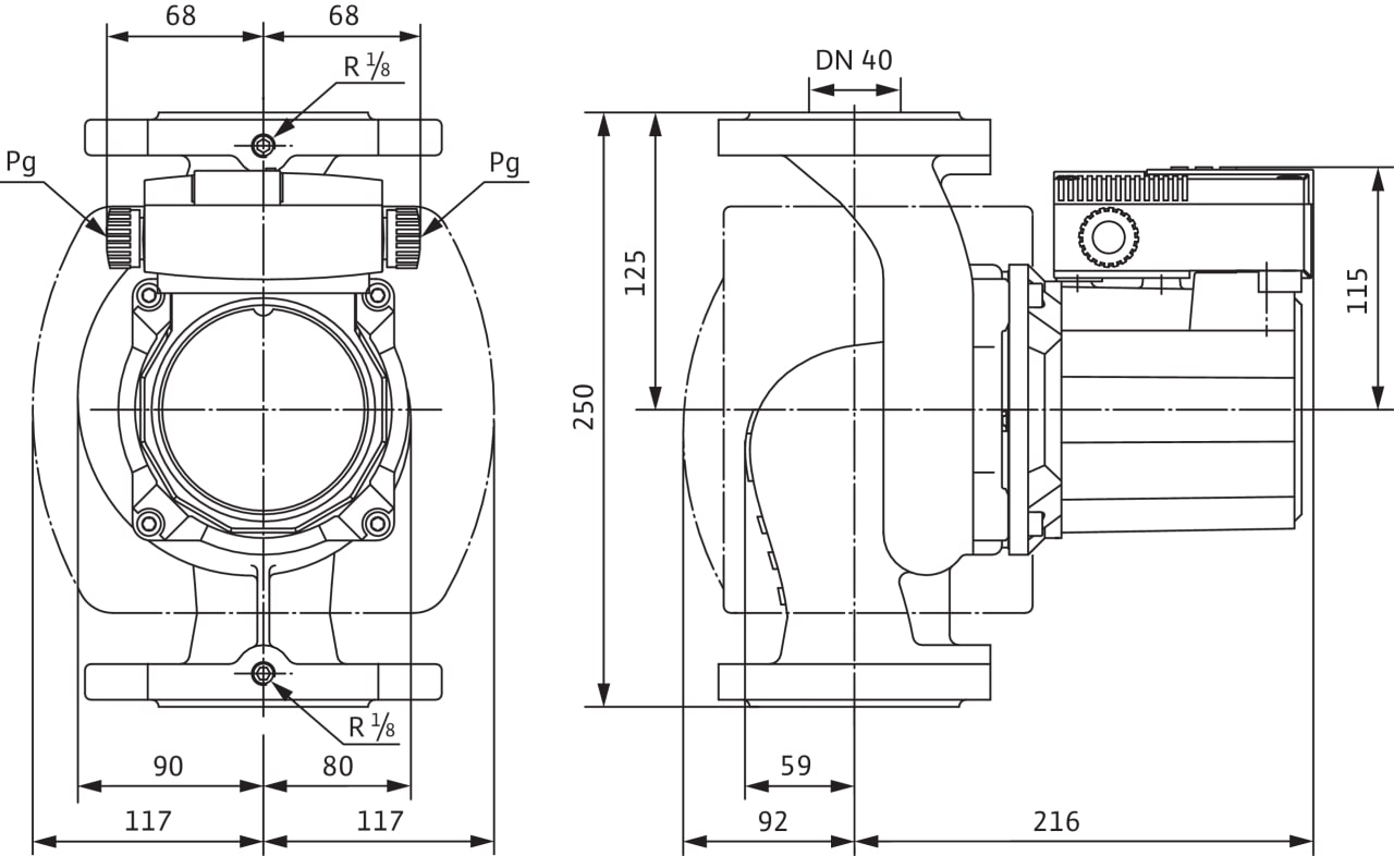 TOP-S 40/10 2-SPEEDS (1~230 V, PN 6/10)