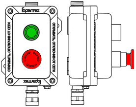 Модульный пост ПКИВА341 с двумя элементами управления/индикации