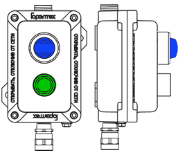 Модульный пост ПКИВА461 с двумя элементами управления/индикации