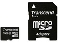 Карта памяти 16 Гб micro SD Transcend HC с адаптером