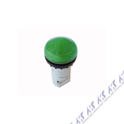 Сигнальная лампа, коническая без светодиодного элемента, патрон BA 9s, для ламп до 2.4 Вт, цвет зеленый M22-LCH-G