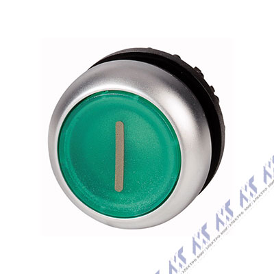 Головка кнопки с подсветкой, изменение ф-ии с фиксацией/без фиксации, цвет зеленый M22-DRL-G-X1