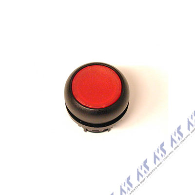 Головка кнопки с подсветкой, цвет красный, изменение ф-ии с фиксацией/без фиксации, черное лицевое кольцо M22S-DRL-R