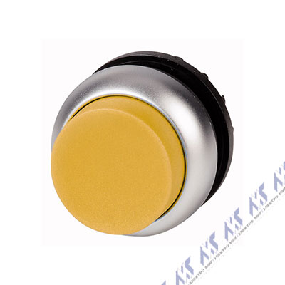 Головка кнопки выступающая с фиксацией, с подсветкой, цвет желтый M22-DRLH-Y