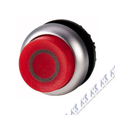 Головка кнопки с подсветкой, выступающие, без фиксации, цвет красный M22-DLH-R-X0