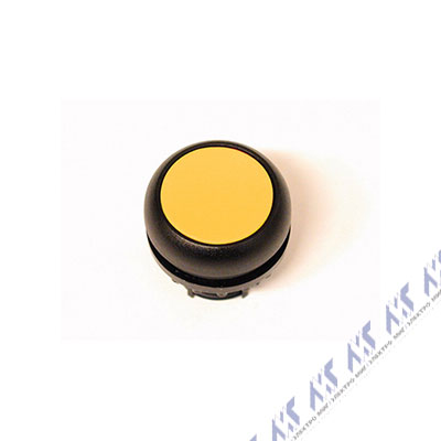 Головка кнопки с фиксацией, цвет желтый, черное лицевое кольцо M22S-DR-Y