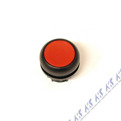 Головка кнопки с фиксацией, цвет красный, черное лицевое кольцо M22S-DR-R