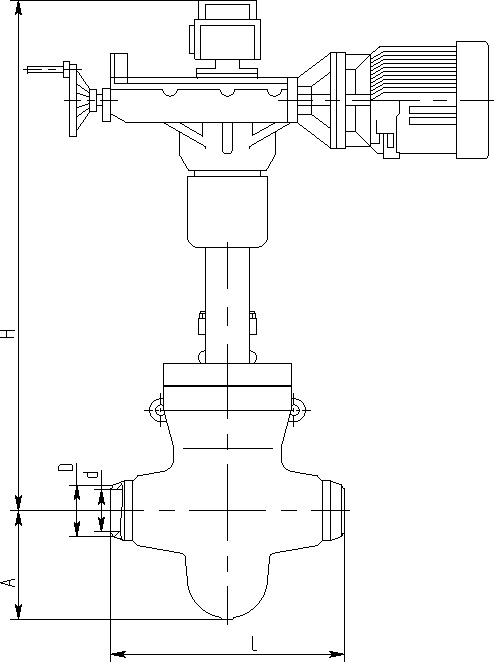 Клапан дроссельный DN 100 со  встроенным электроприводом