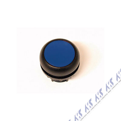 Головка кнопки без фиксации, цвет синий, черное лицевое кольцо Eaton M22S-D-B
