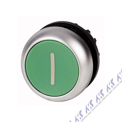 Головка кнопки без фиксации, цвет зеленый с обозначение I Eaton M22-D-G-X1