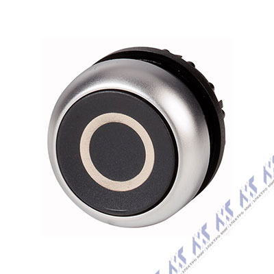 Головка кнопки без фиксации, цвет черный с обозначение O Eaton M22-D-S-X0