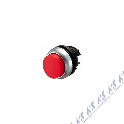 Головка кнопки выступающая без фиксации, цвет красный Eaton M22-DH-R