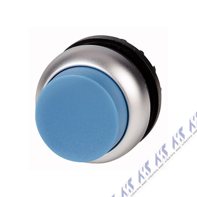 Головка кнопки выступающая без фиксации, цвет синий Eaton M22-DH-B