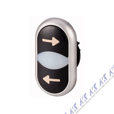 Двойная кнопка с сигнальной лампой, с инд. Гравировкой Eaton M22-DDL-*-*-*