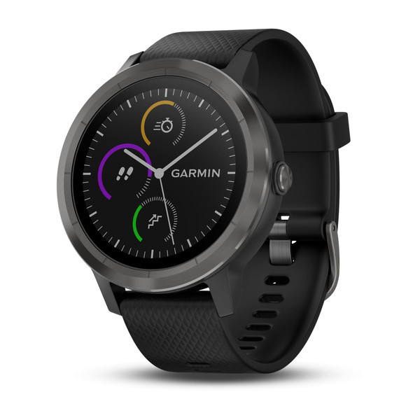 Смарт-часы Garmin Vivoactive 3 с функцией GARMIN PAY, черные с черным ремешком