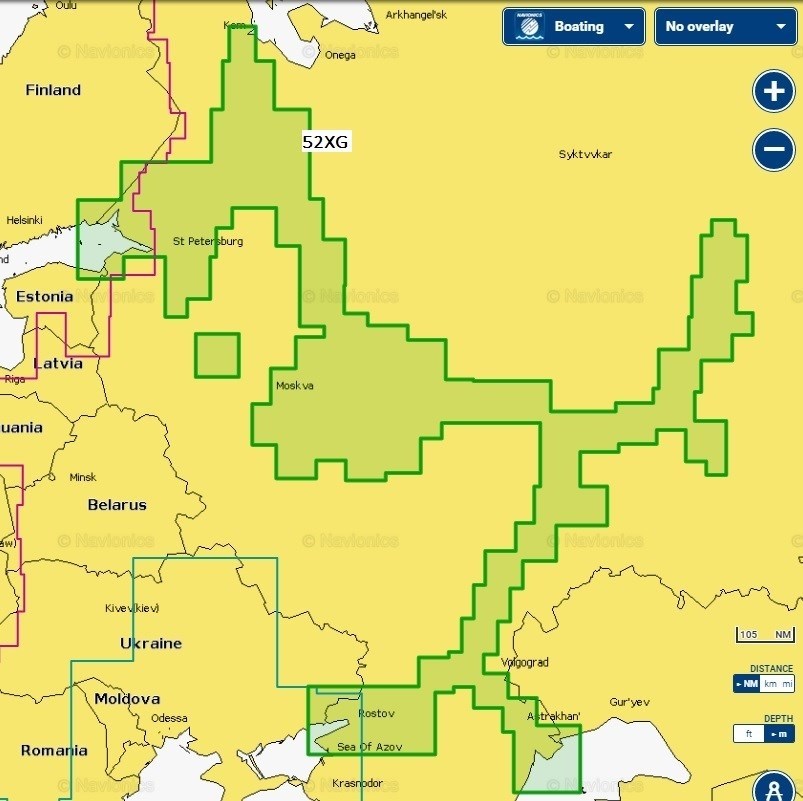 Карта глубин navionics