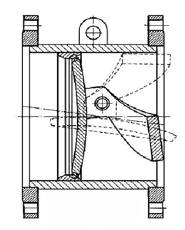 Клапан (затвор) обратный КО DN 100-1200; PN 1,6 МПа фланцевый