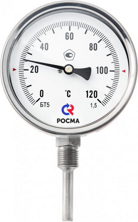 Термометры коррозионностойкие (радиальное присоединение) тип БТ, серия 220