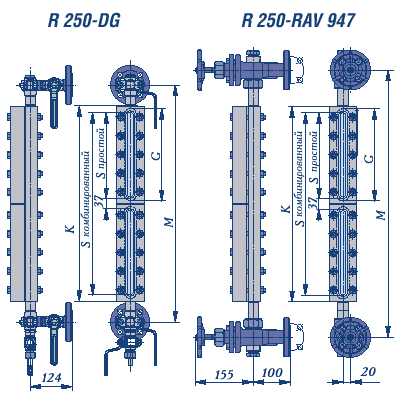 Рефлексионный указатель уровня - КЛИНГЕР R 250 DG R 250-RAV947