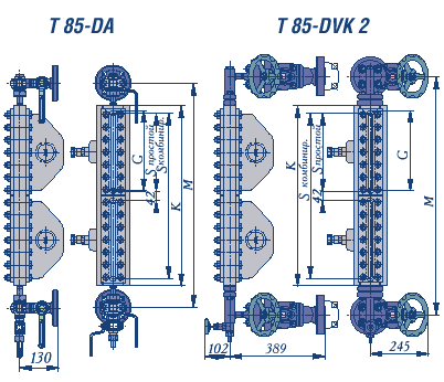 Транспарантный указатель уровня - КЛИНГЕР T-85 DA T-85 DVK2
