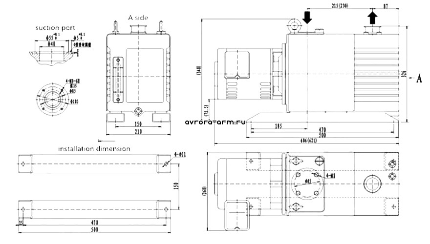 Пластинчато-роторный насос PRB-60