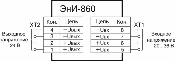 Схема подключения ЭнИ-860