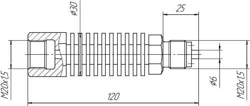 Охадитель ОХ 100-30-М20х1,5-М20х1,5